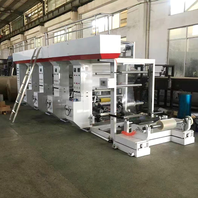 How do high-speed computer gravure printing machines achieve high-precision printing on roll-to-roll materials?