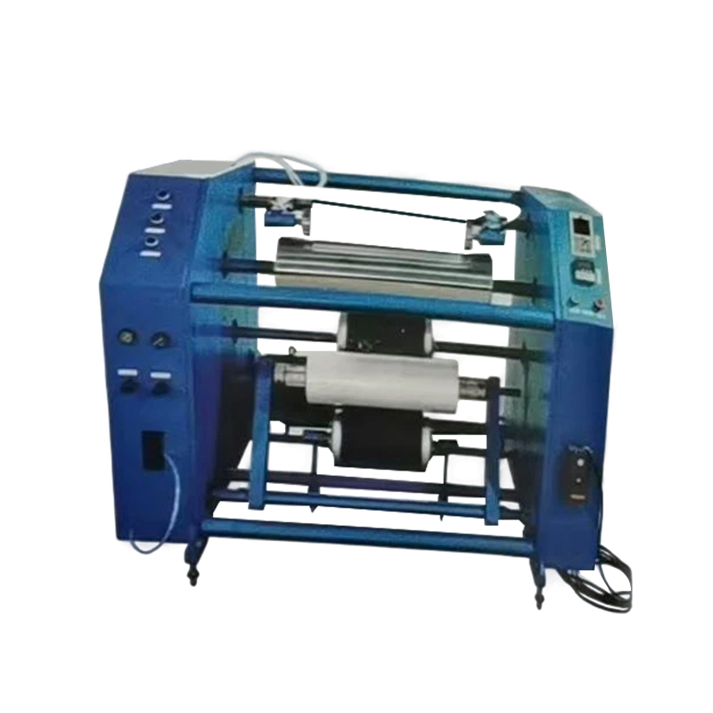 How does a stretch film slitting & rewinding machine precisely cut large rolls of film into smaller rolls of various widths?